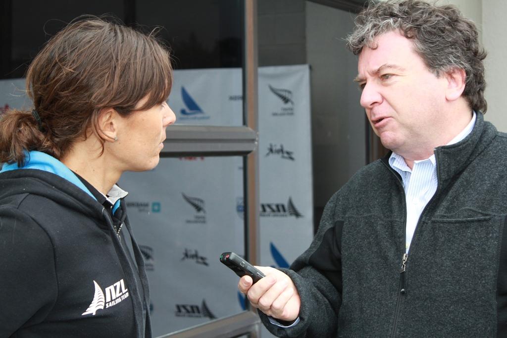 Jo Aleh and David - NZL Sailing Team Media Day © Yachting NZ